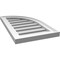 Ekena Millwork Quarter Round Top Right Surface Mount PVC Gable Vent w/ 2"W x 1-1/2"P Brickmould Frame, 14"W x 24"H GVPQR14X2402SF - alternate 5